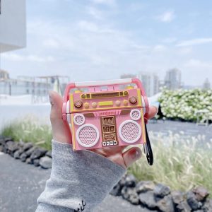 3D Cute Radio Audio Box Design Silicone Earphone Case for Airpods Pro Rubber Protective Cover for Airpod 1/2