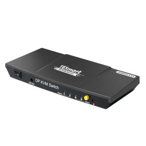 TESmart New Product 2x1 Displayport KVM Switcher IR Remote Control up to 3840x2160@60Hz 2 Port DP KVM Switch