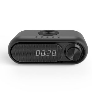 Best Selling Custom Logo Usb Bedside Wireless Charging Radio Alarm Clock BT Radio with Phone Handsfree