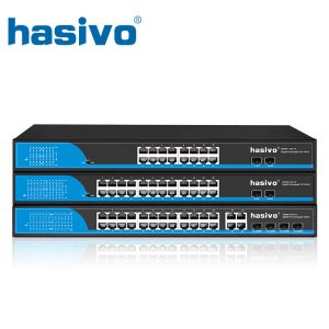 Full Gigabit 16/24 Port Poe Switch Support IEEE802.3af/at IP Cameras and Wireless AP 10/100/1000Mbps 48V Active Network Switch