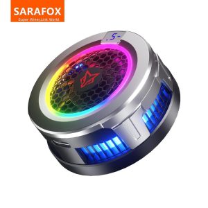 Sarafox B7 AI Temperature Control  Mobile Cooling Fan for Gaming Fast Cooler RGB Fan Magnetic Freeze Cooling Fan
